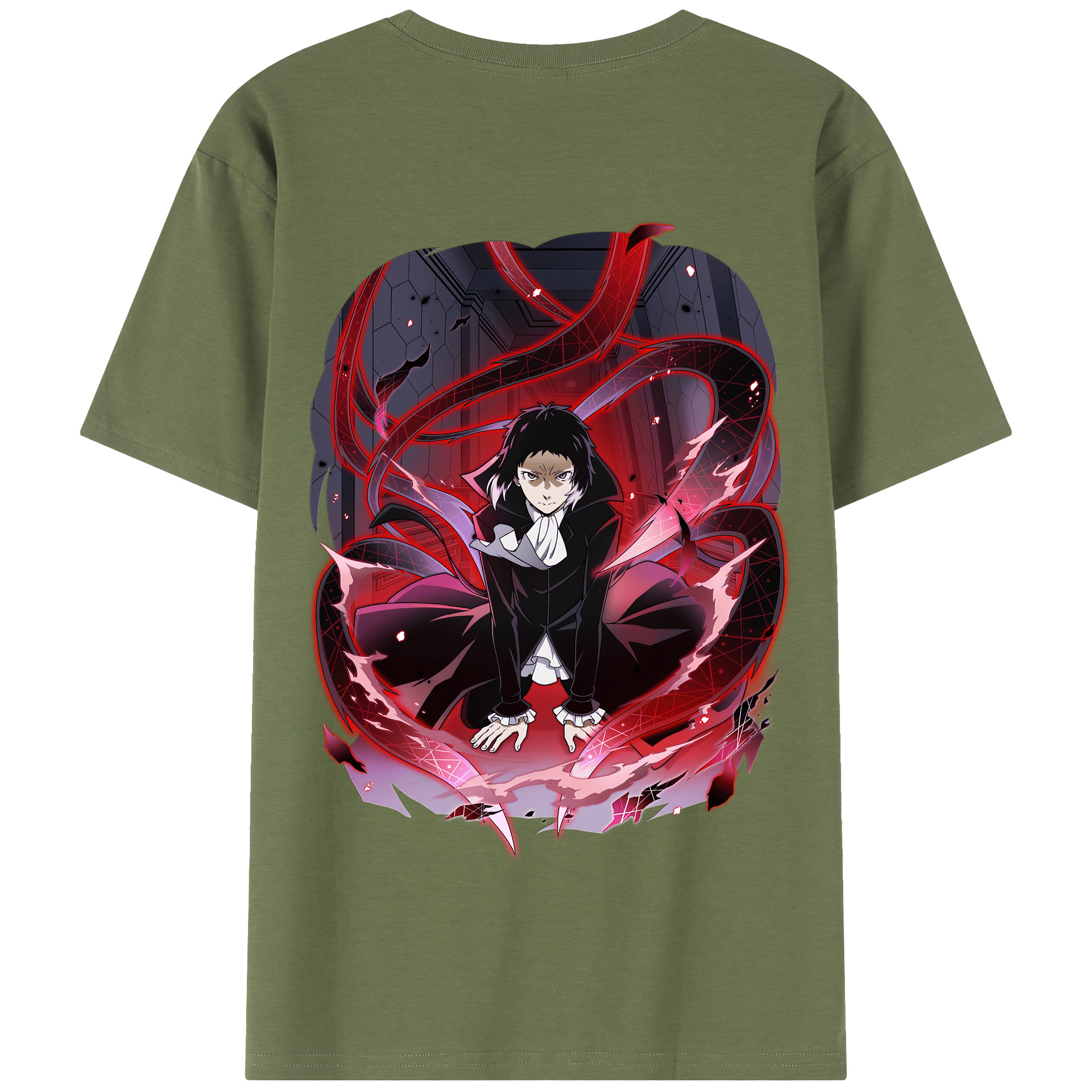 （画像用） 文豪ストレイドッグス Bungo Stray Dogs 綿100％半袖Tシャツ（背面プリント）